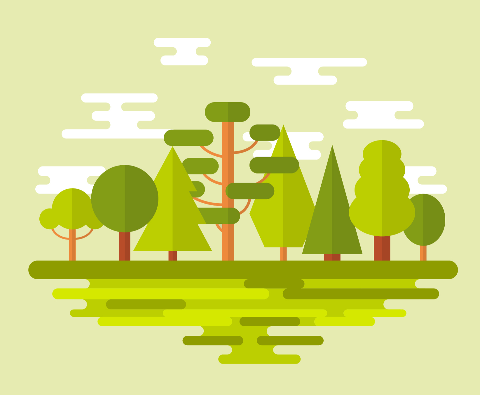 Equivalent acres of forest icons